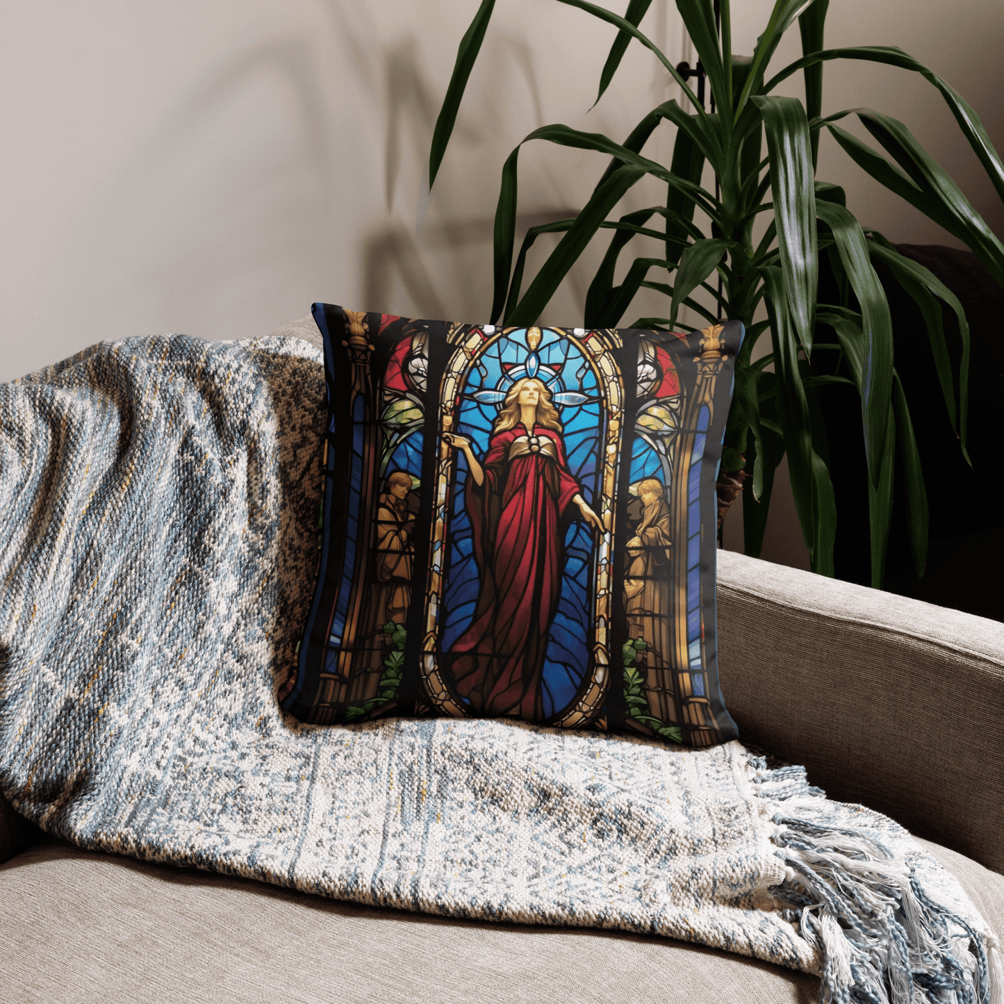 Lady in the Glass Printed Decorative Pillow - Home Decor Cushion 2024