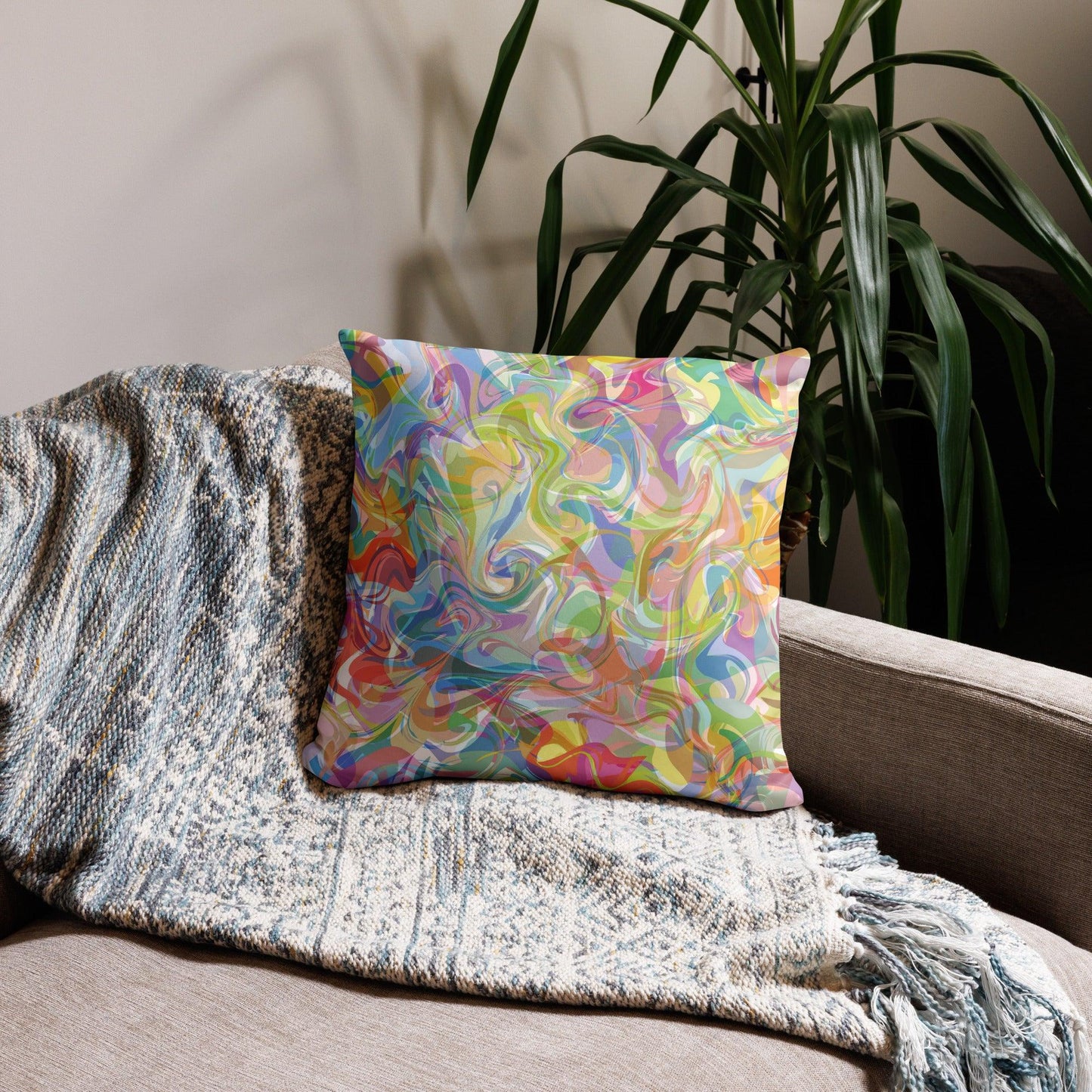 What Am I Seeing Decorative Pillow - Intriguing Artistic Decor Cushion