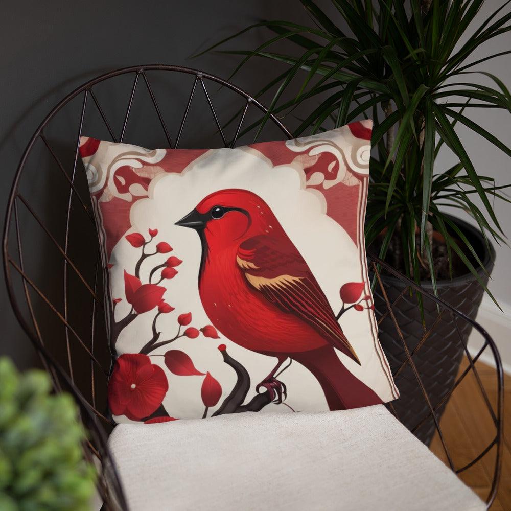 Red Sparrow Decorative Pillow - Home Decor Sofa and Bed Cushion 2024