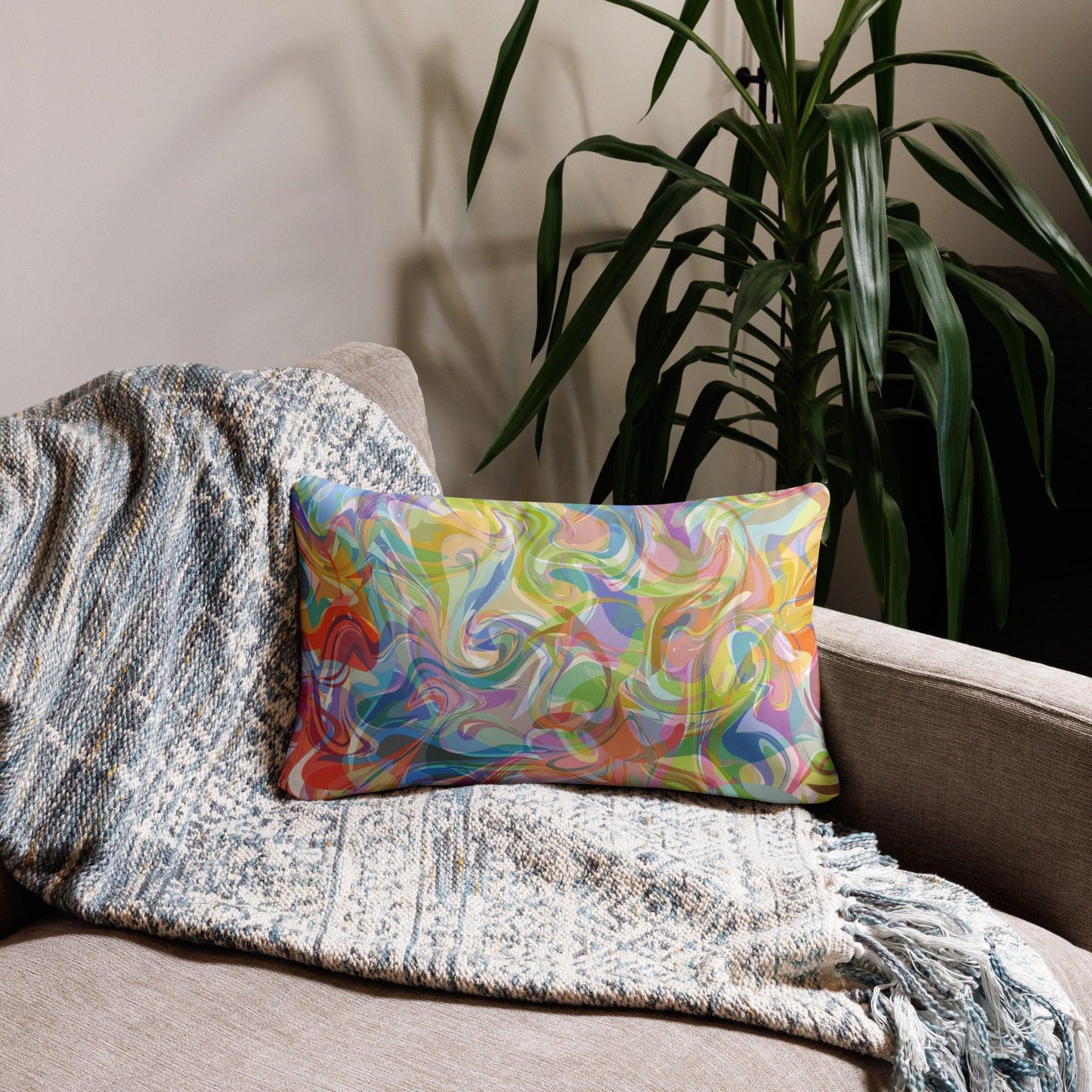 What Am I Seeing Decorative Pillow - Intriguing Artistic Decor Cushion