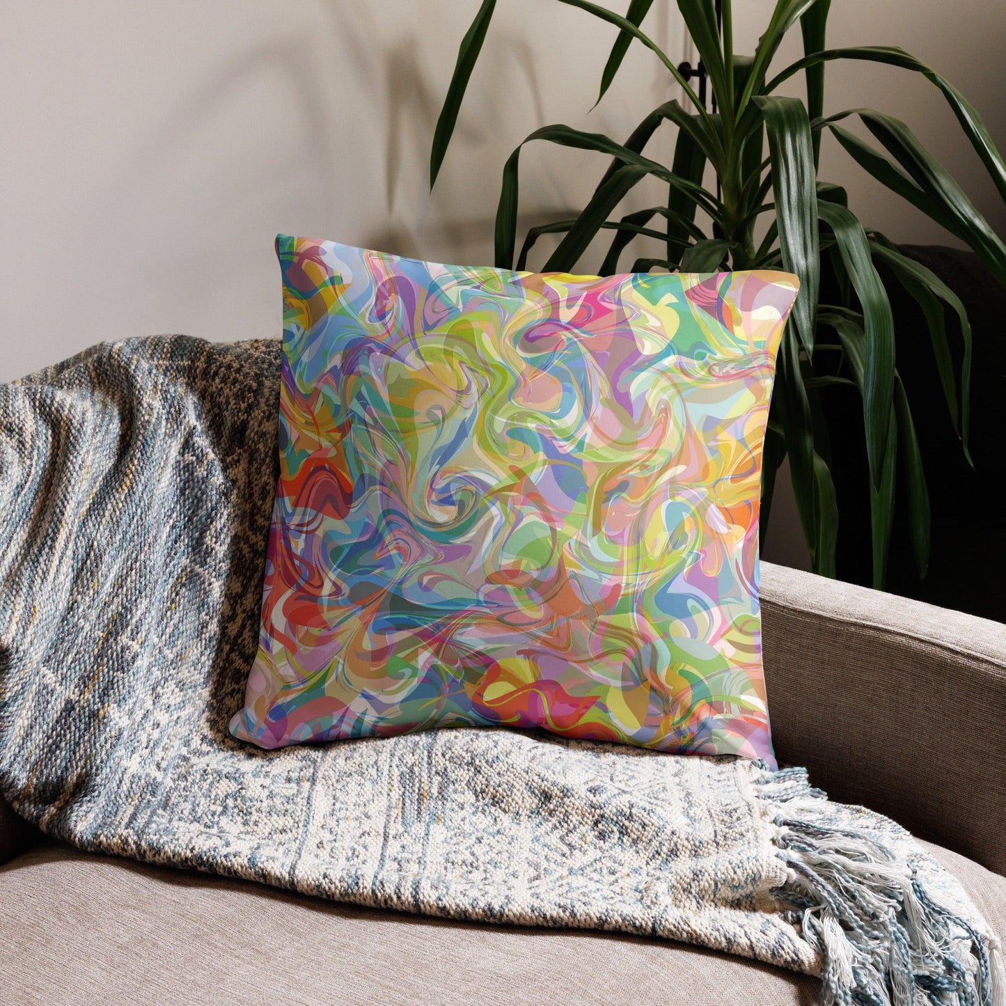 What Am I Seeing Decorative Pillow - Intriguing Artistic Decor Cushion