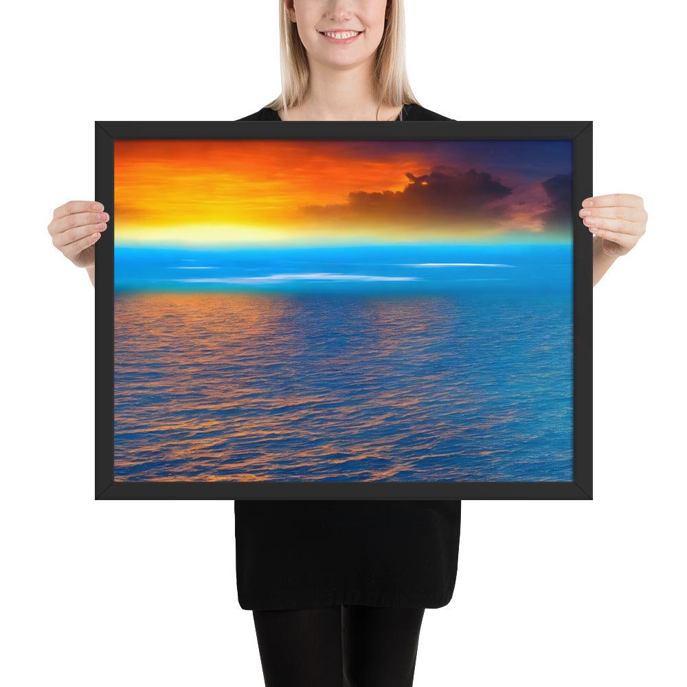 Sunset Vibes Framed Poster - High Quality Nature Wall Canvas 2024