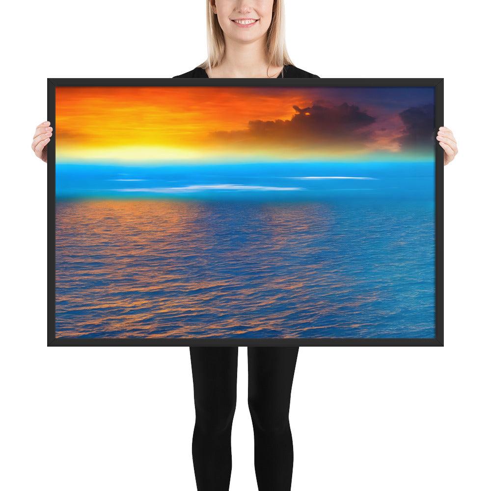 Sunset Vibes Framed Poster - High Quality Nature Wall Canvas 2024