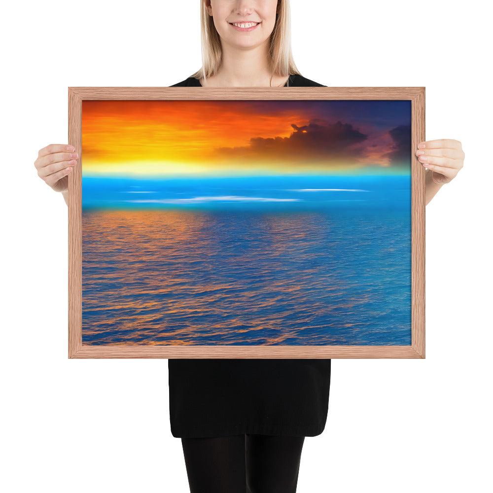 Sunset Vibes Framed Poster - High Quality Nature Wall Canvas 2024