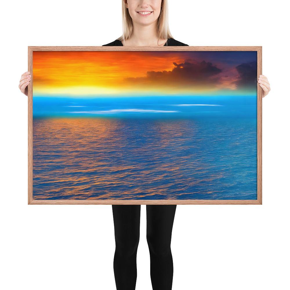 Sunset Vibes Framed Poster - High Quality Nature Wall Canvas 2024