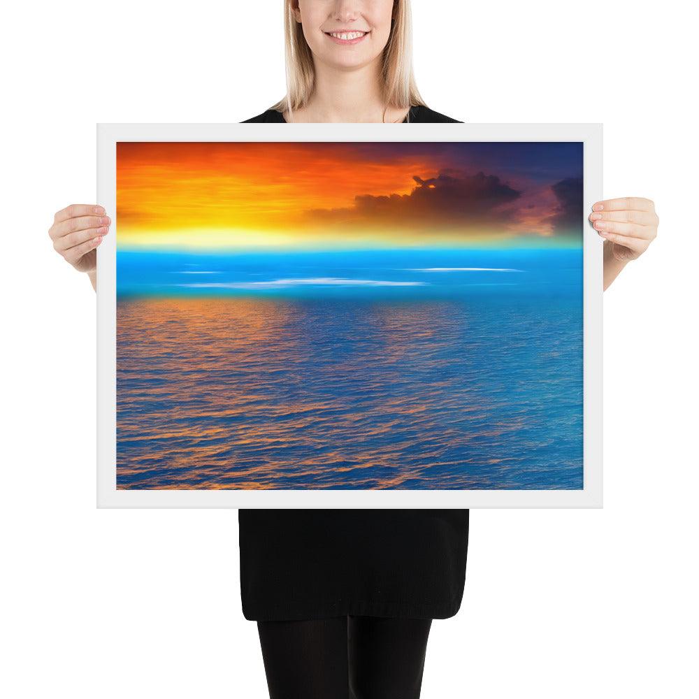 Sunset Vibes Framed Poster - High Quality Nature Wall Canvas 2024