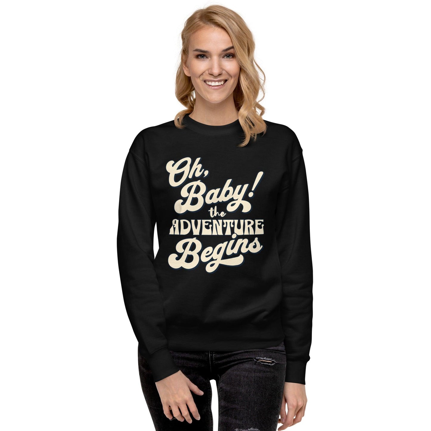 Unisex Premium Sweatshirt - Oh Boy Let the Adventure Begin - UORdesign