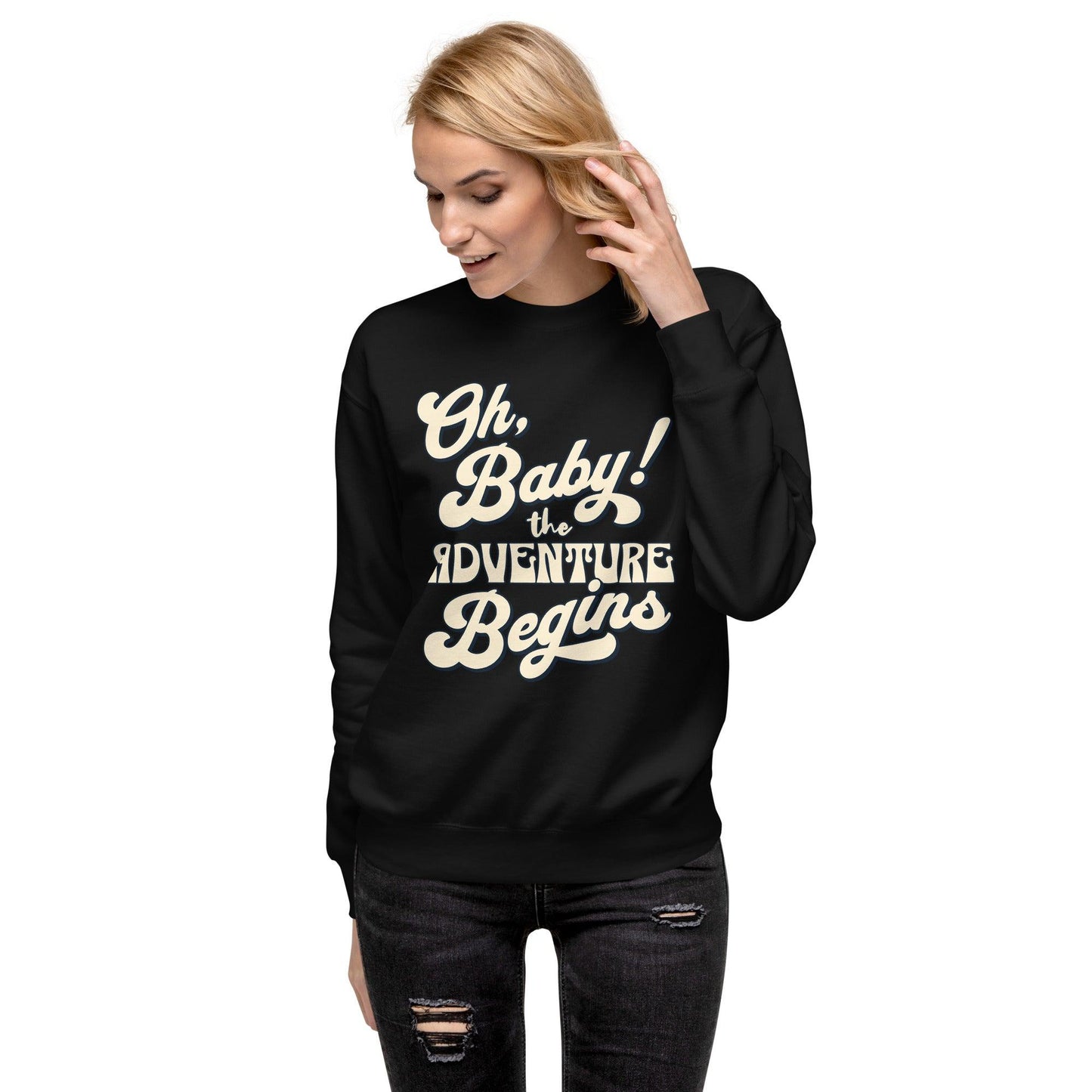 Unisex Premium Sweatshirt - Oh Boy Let the Adventure Begin - UORdesign