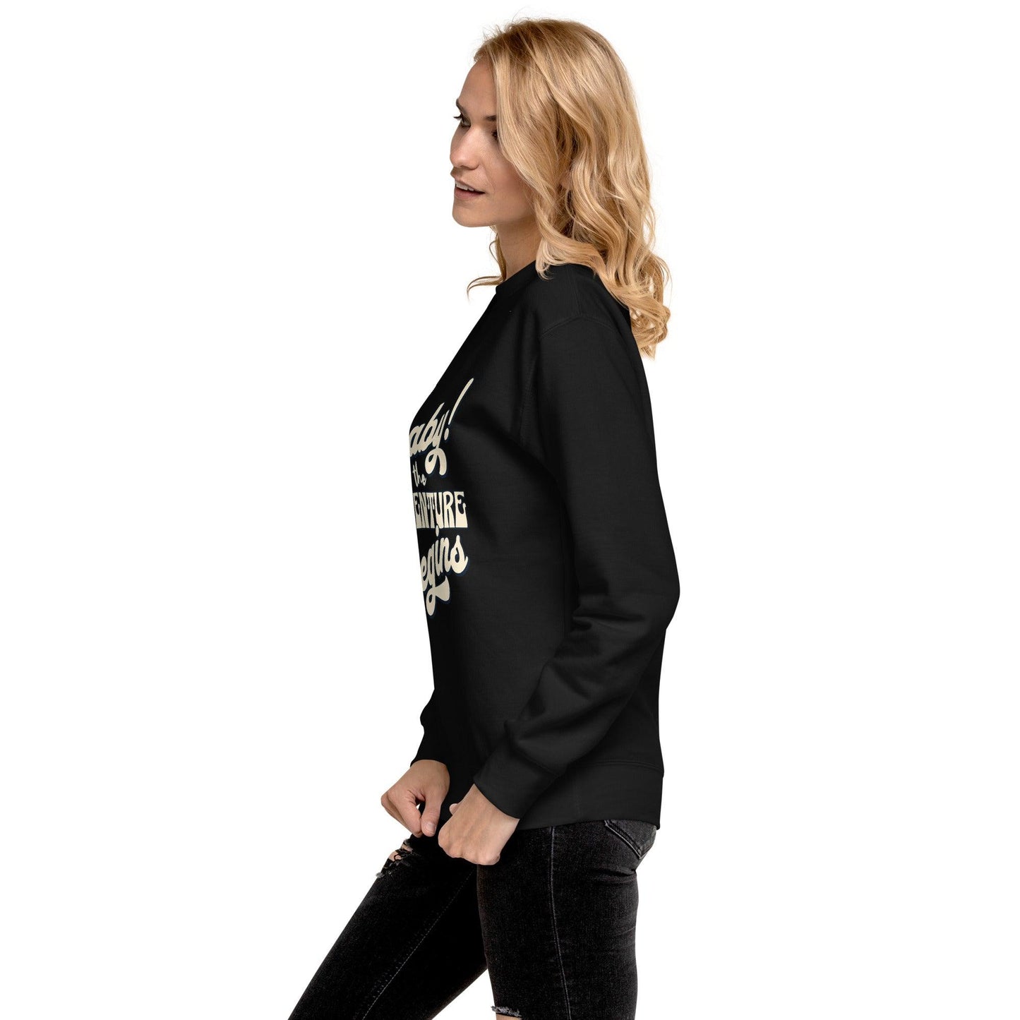 Unisex Premium Sweatshirt - Oh Boy Let the Adventure Begin - UORdesign