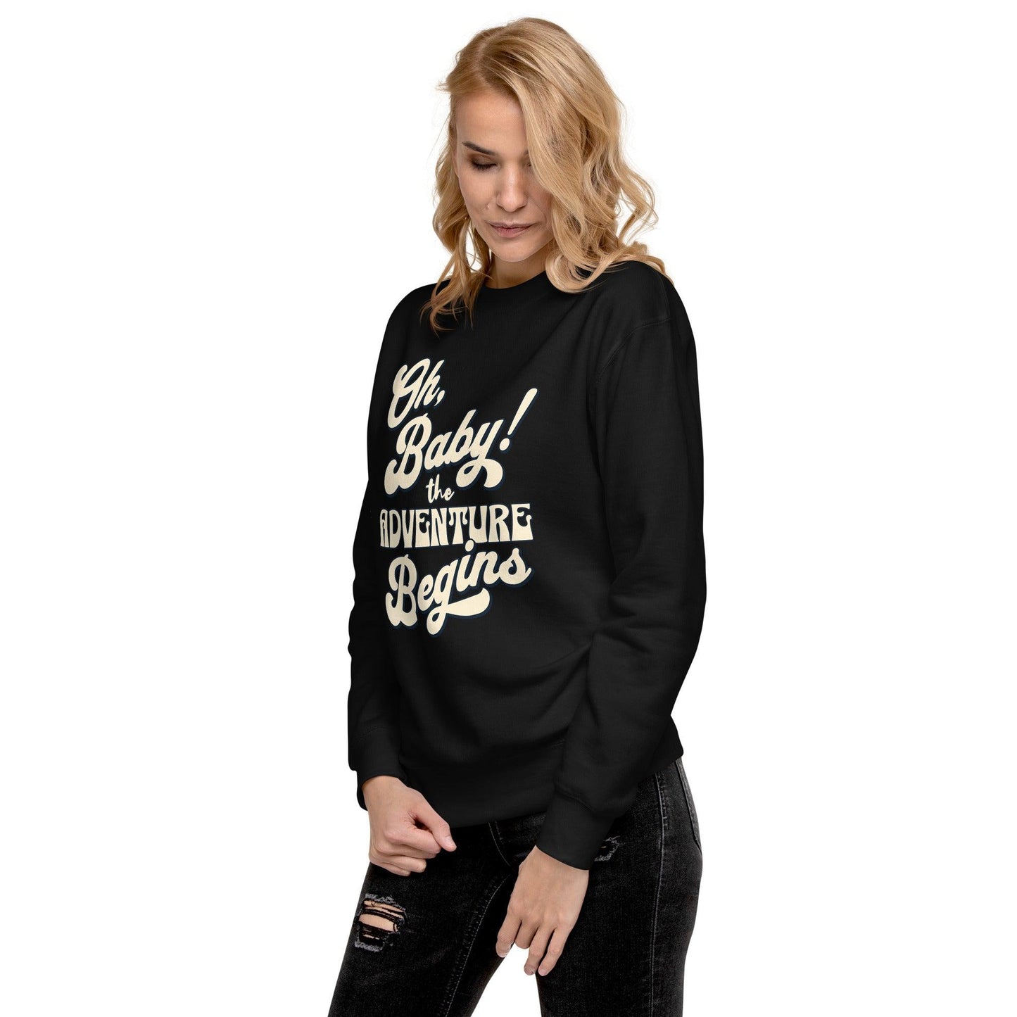 Unisex Premium Sweatshirt - Oh Boy Let the Adventure Begin - UORdesign