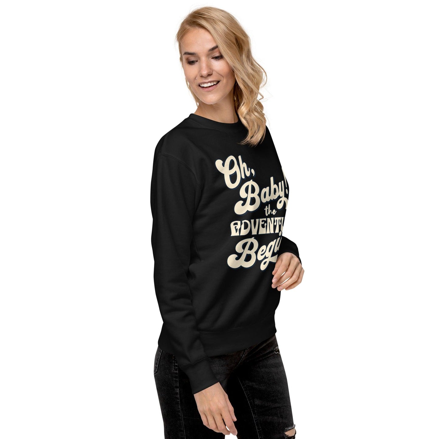 Unisex Premium Sweatshirt - Oh Boy Let the Adventure Begin - UORdesign