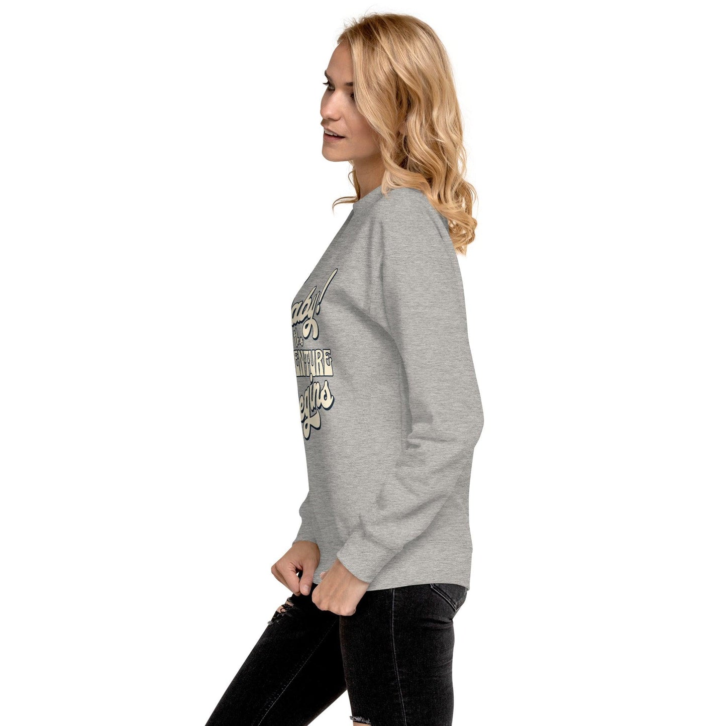 Unisex Premium Sweatshirt - Oh Boy Let the Adventure Begin - UORdesign