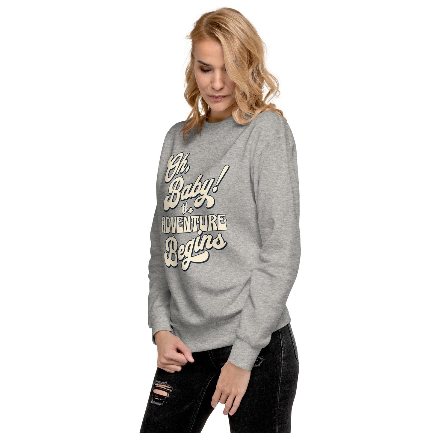 Unisex Premium Sweatshirt - Oh Boy Let the Adventure Begin - UORdesign