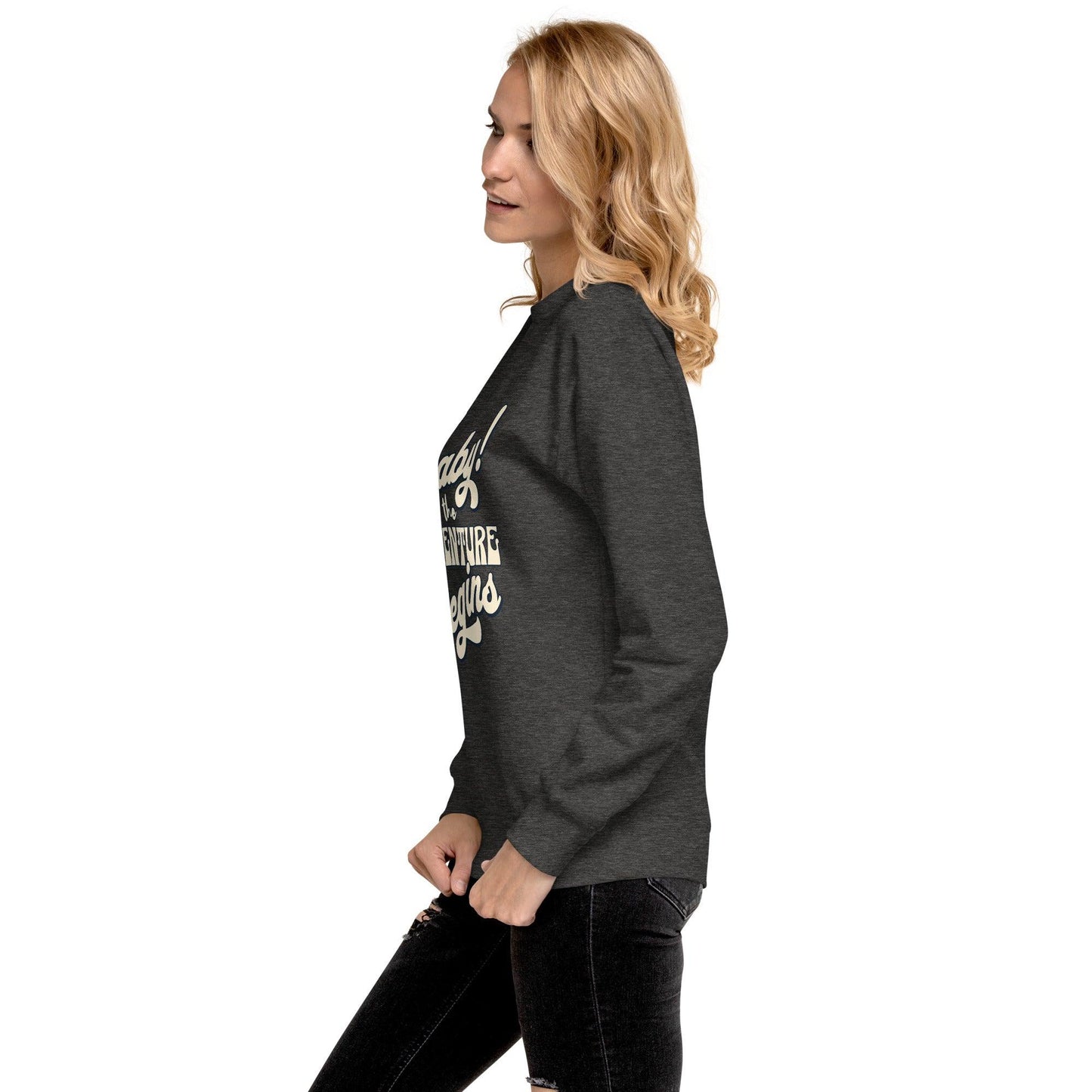 Unisex Premium Sweatshirt - Oh Boy Let the Adventure Begin - UORdesign