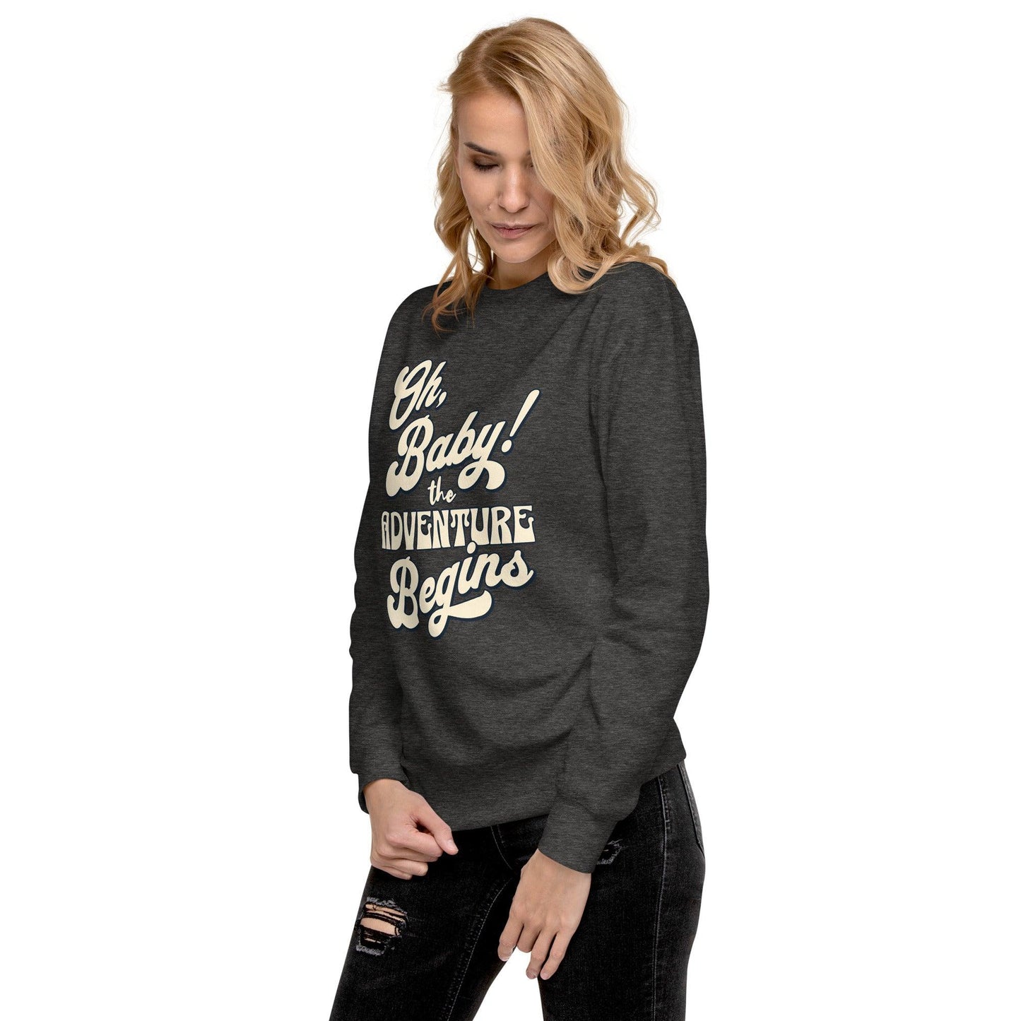 Unisex Premium Sweatshirt - Oh Boy Let the Adventure Begin - UORdesign
