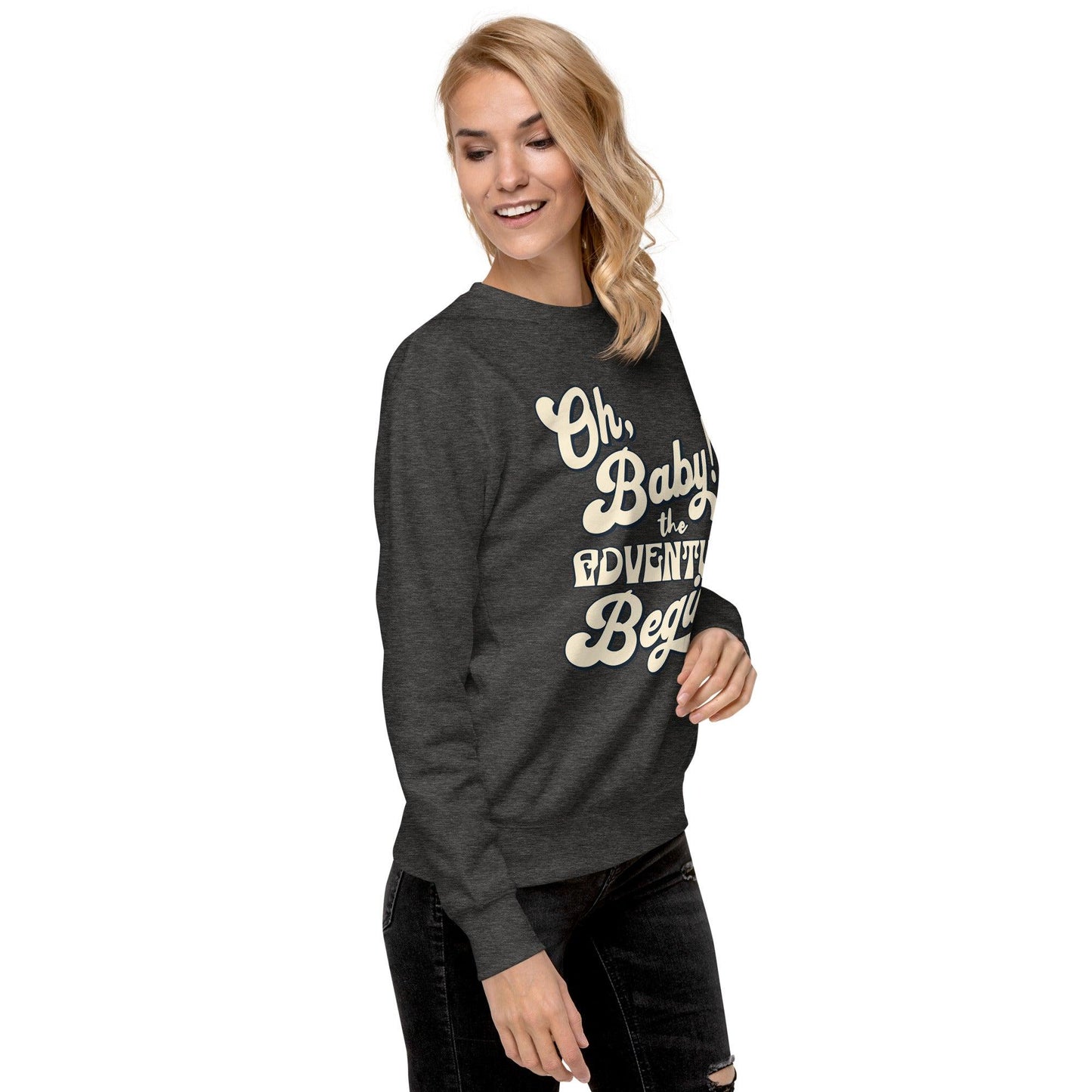 Unisex Premium Sweatshirt - Oh Boy Let the Adventure Begin - UORdesign
