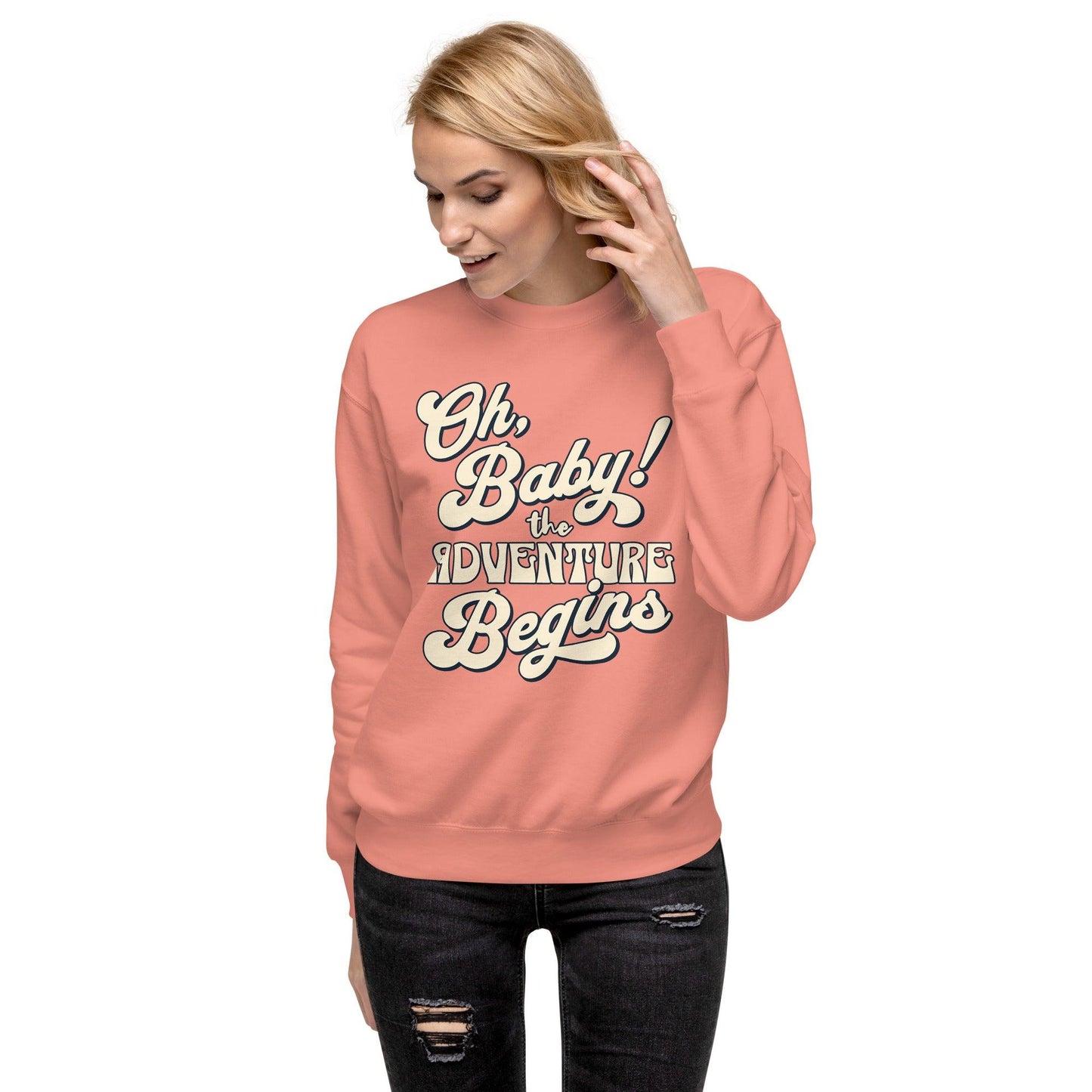 Unisex Premium Sweatshirt - Oh Boy Let the Adventure Begin - UORdesign