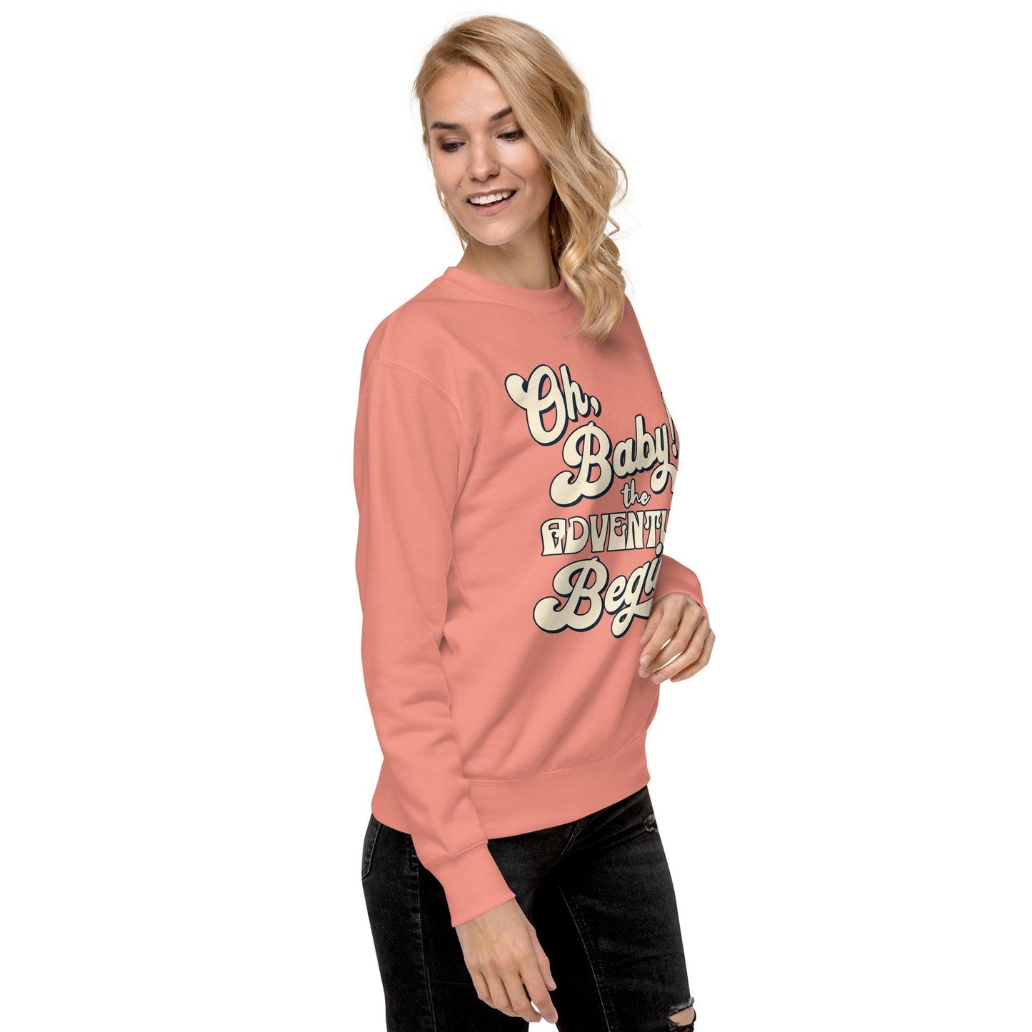 Unisex Premium Sweatshirt - Oh Boy Let the Adventure Begin - UORdesign