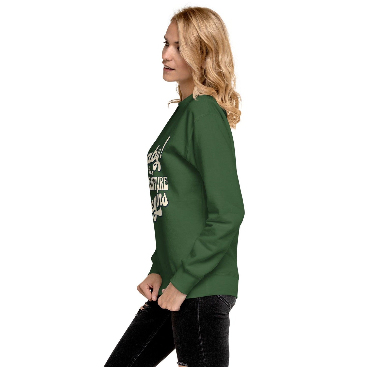 Unisex Premium Sweatshirt - Oh Boy Let the Adventure Begin - UORdesign