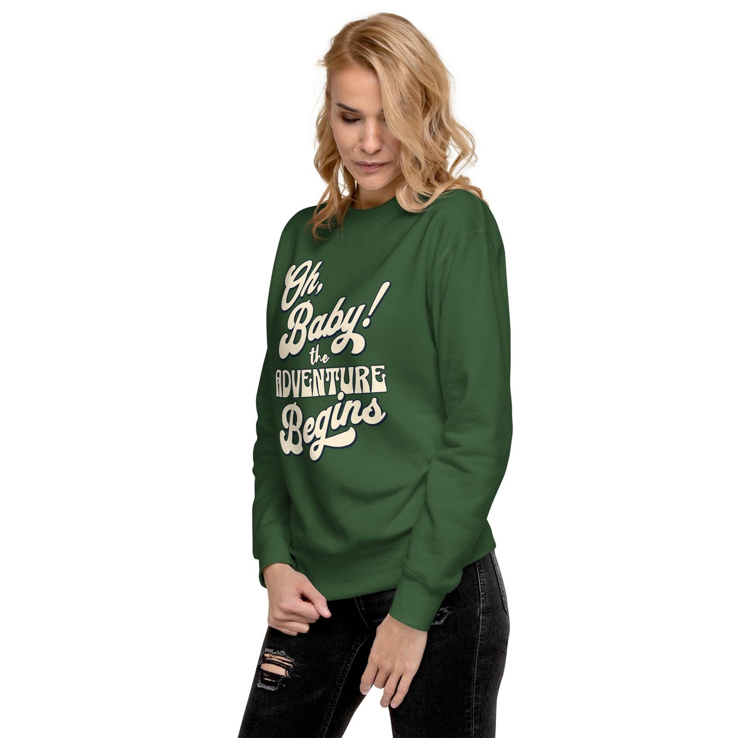Unisex Premium Sweatshirt - Oh Boy Let the Adventure Begin - UORdesign