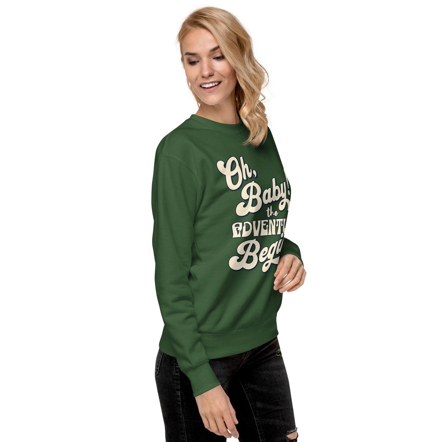 Unisex Premium Sweatshirt - Oh Boy Let the Adventure Begin - UORdesign