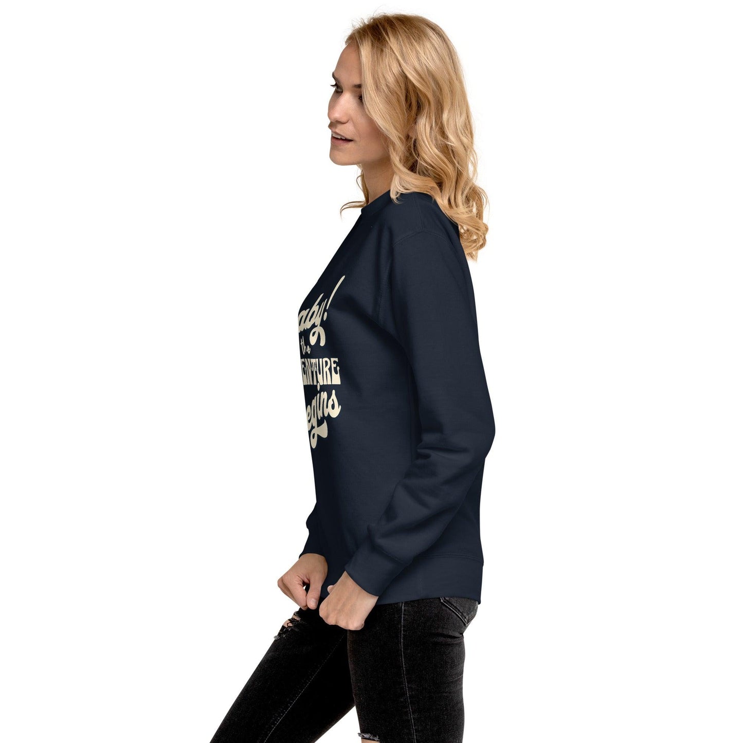 Unisex Premium Sweatshirt - Oh Boy Let the Adventure Begin - UORdesign