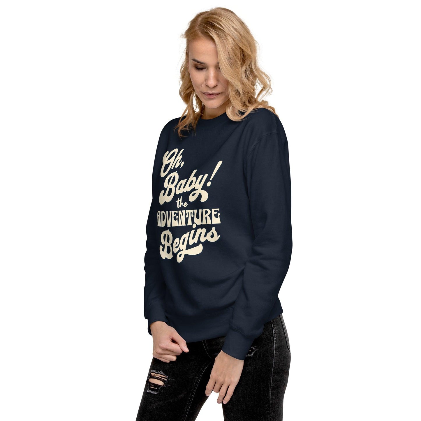 Unisex Premium Sweatshirt - Oh Boy Let the Adventure Begin - UORdesign