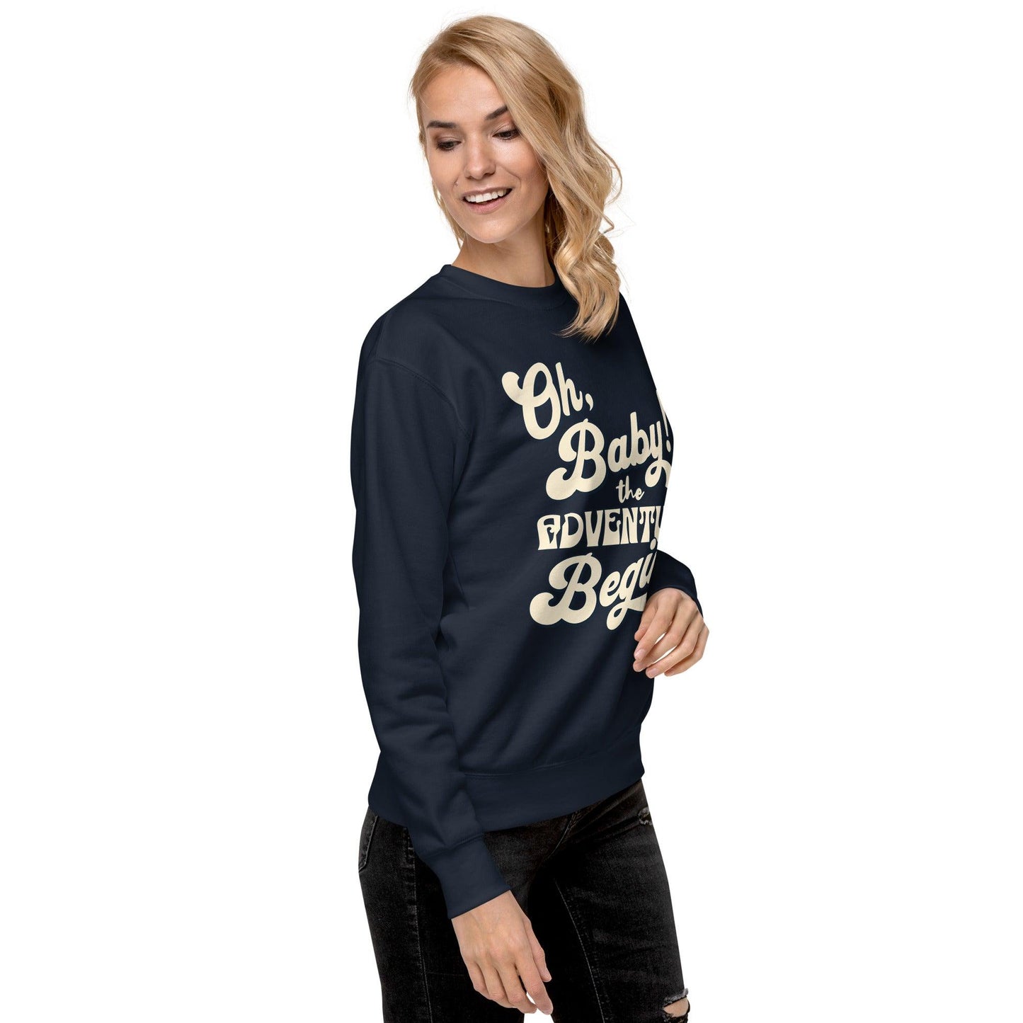Unisex Premium Sweatshirt - Oh Boy Let the Adventure Begin - UORdesign