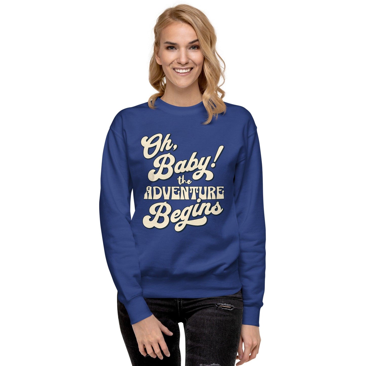 Unisex Premium Sweatshirt - Oh Boy Let the Adventure Begin - UORdesign