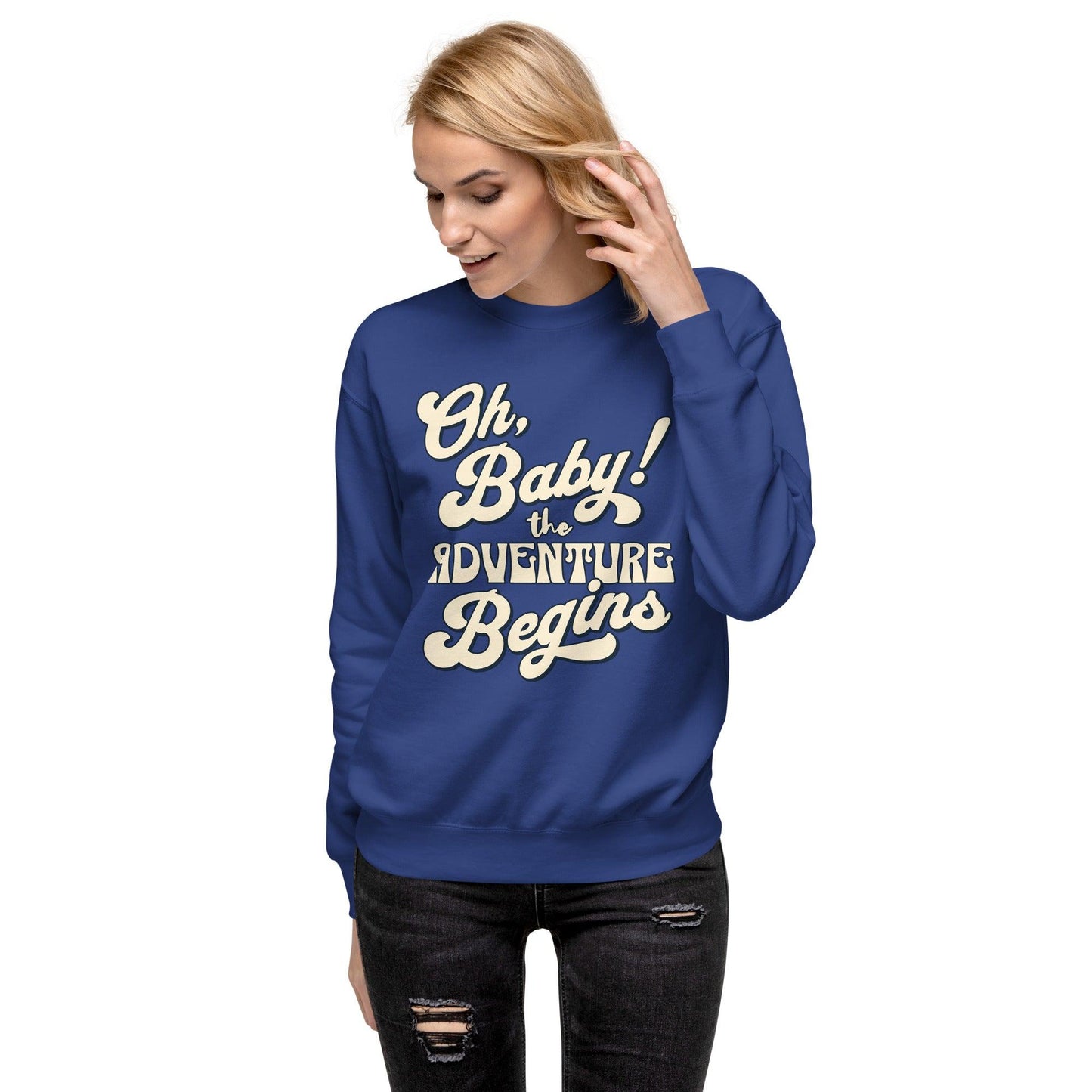 Unisex Premium Sweatshirt - Oh Boy Let the Adventure Begin - UORdesign