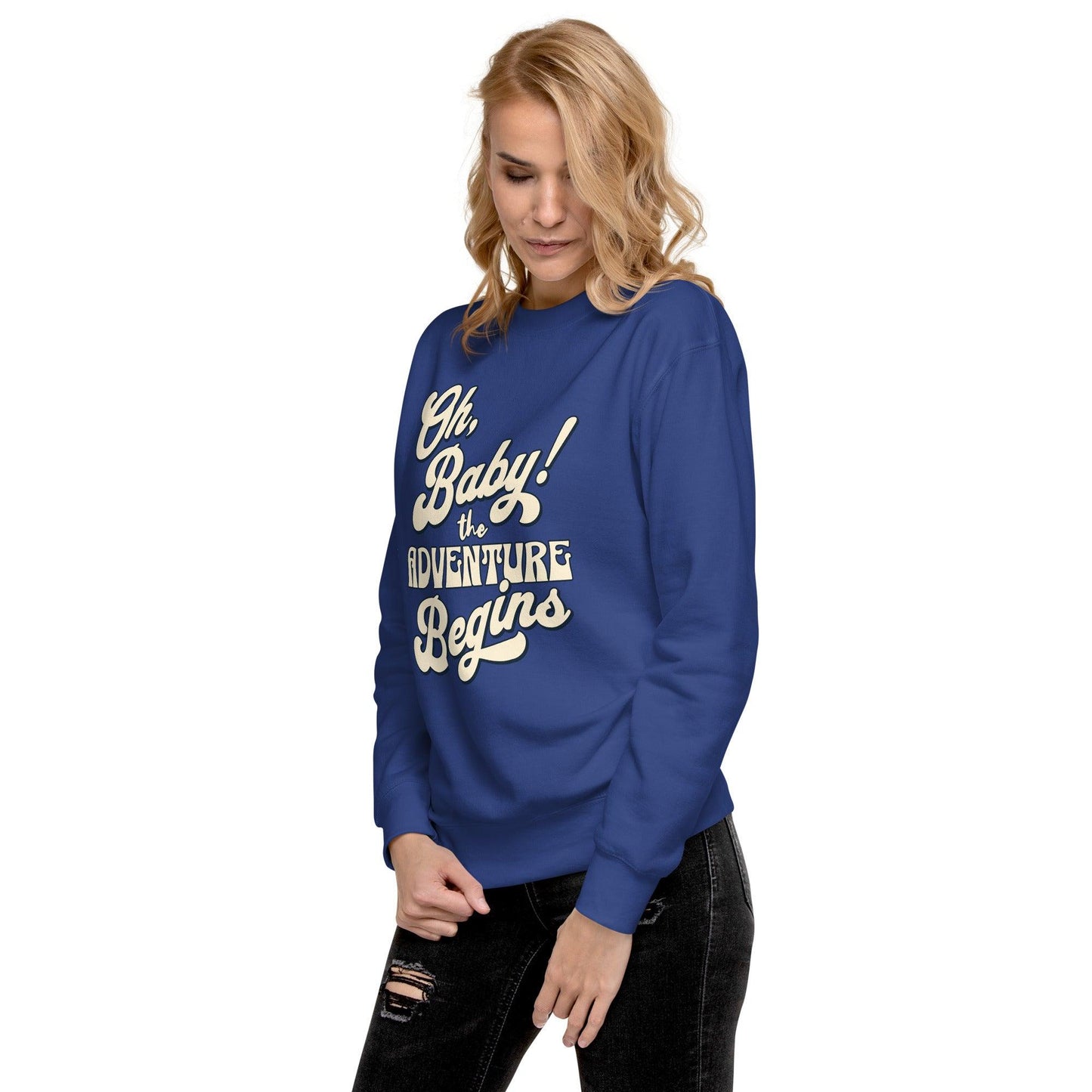 Unisex Premium Sweatshirt - Oh Boy Let the Adventure Begin - UORdesign