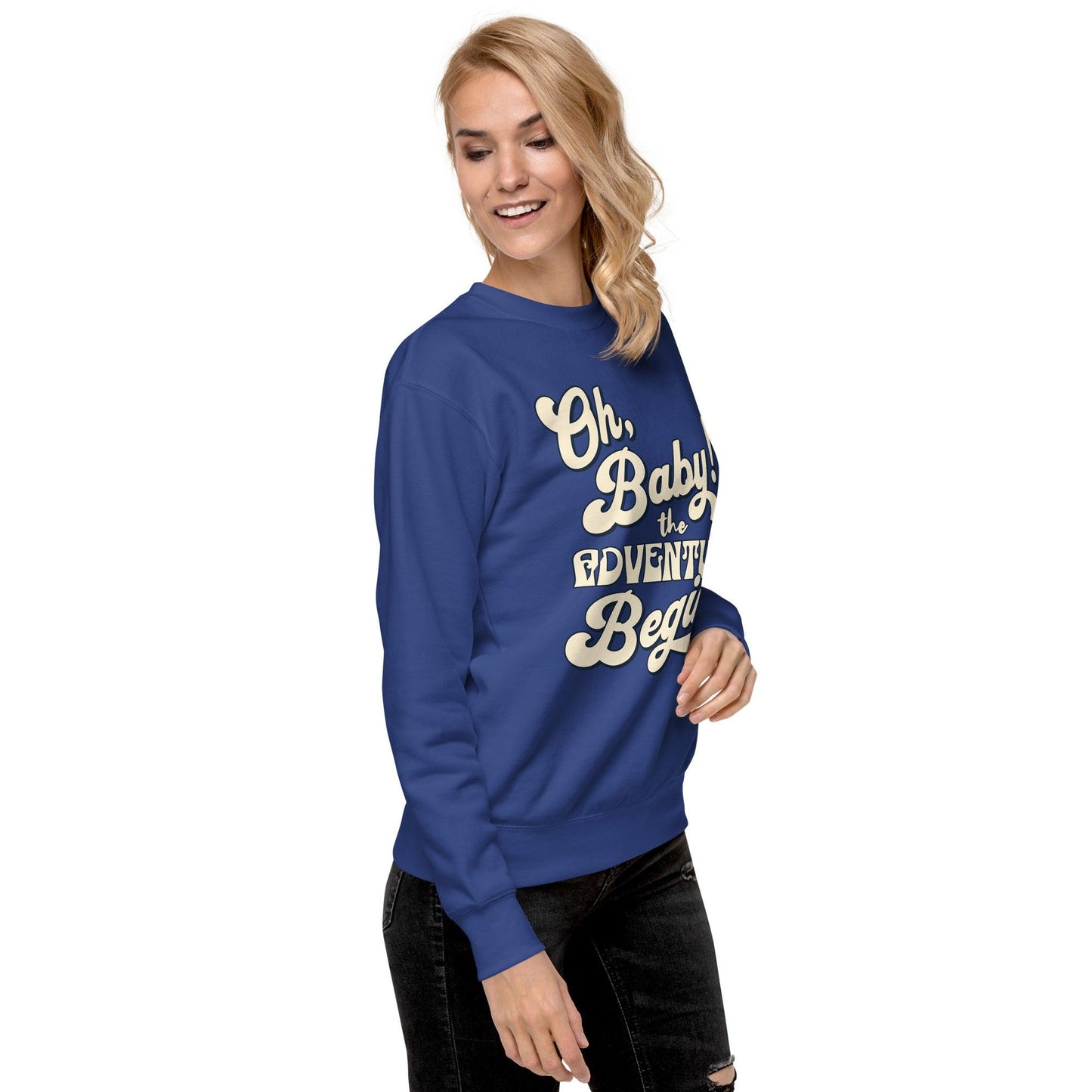 Unisex Premium Sweatshirt - Oh Boy Let the Adventure Begin - UORdesign