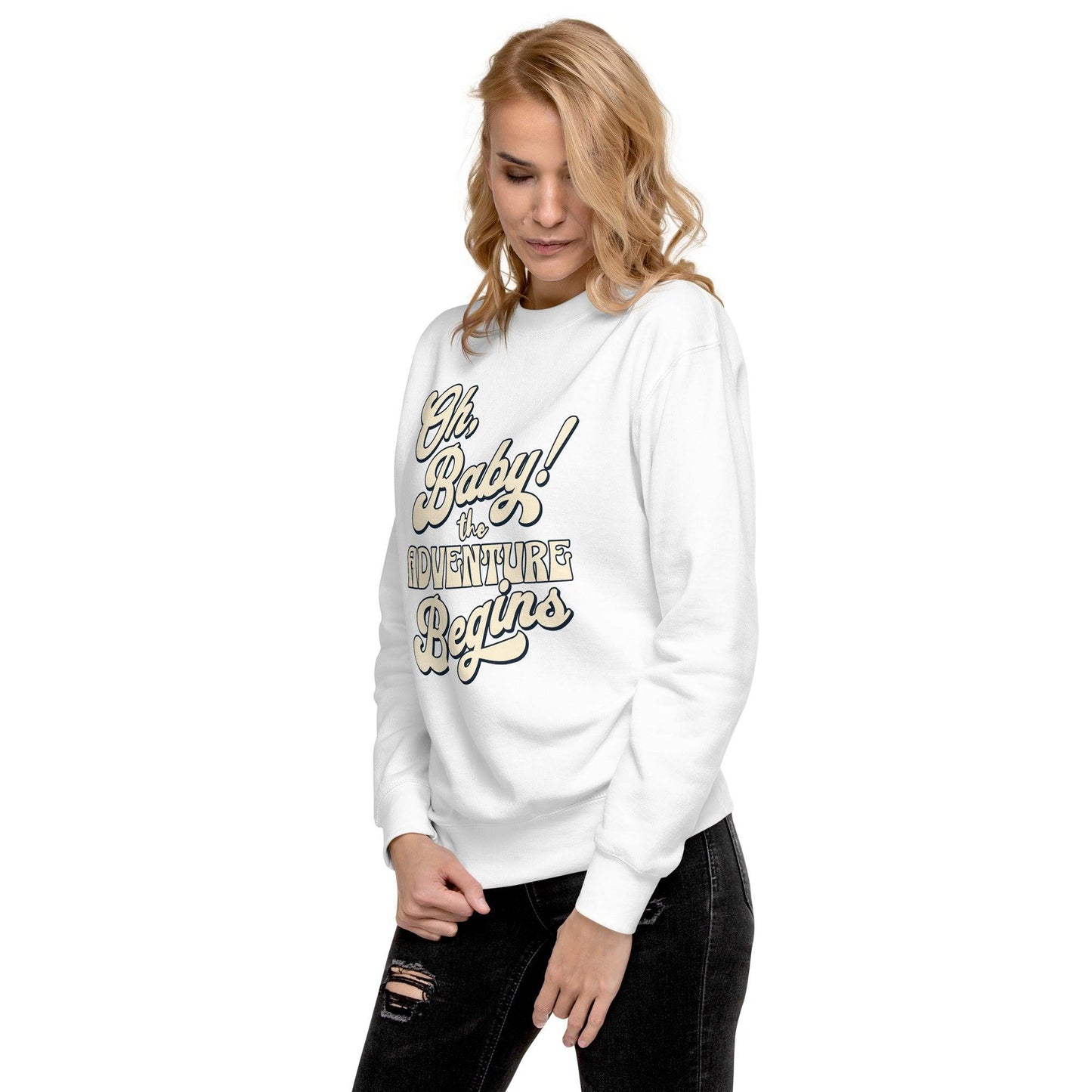 Unisex Premium Sweatshirt - Oh Boy Let the Adventure Begin - UORdesign
