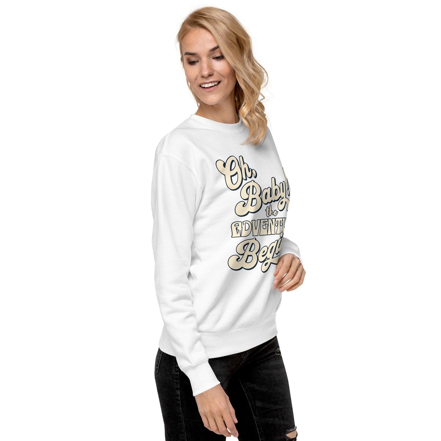 Unisex Premium Sweatshirt - Oh Boy Let the Adventure Begin - UORdesign