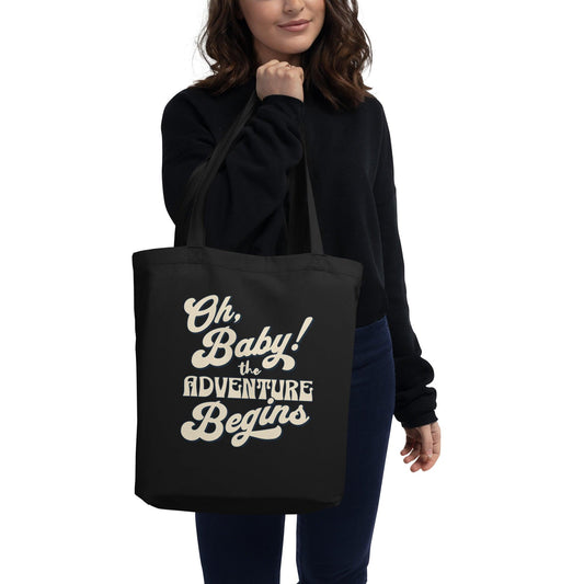 Oh Baby the Adventure Begins Tote Bag - Eco Friendly Cotton Bag Online